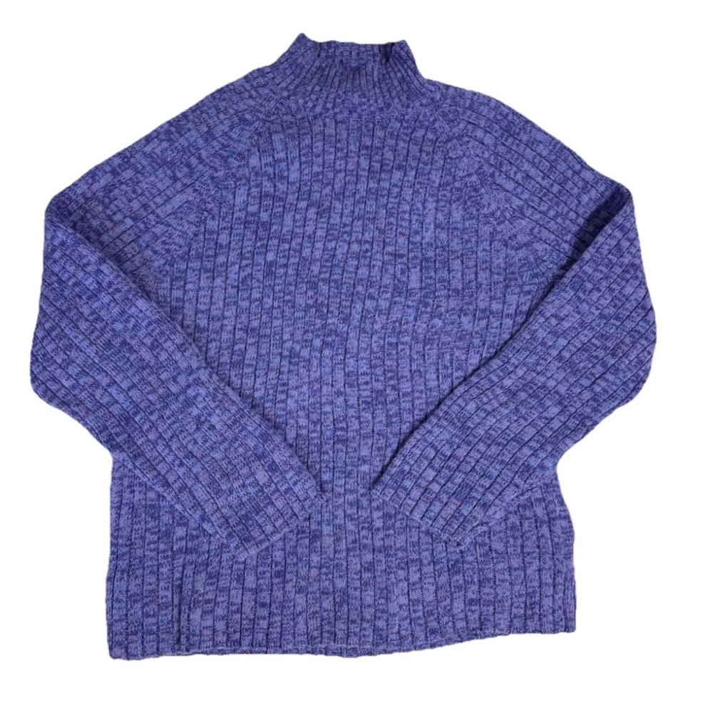 ❌SOLD Studio works purple cable knit sweater women’s XL Cotton